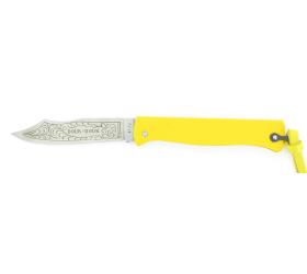 Douk Douk 200 Inox - Manche Acier Couleur JAUNE - GAINE CUIR