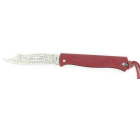 Douk Douk 200 Inox - Manche Acier Couleur ROUGE - GAINE CUIR