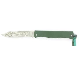 Douk Douk 160 Inox - Manche Acier couleur VERT - GAINE CUIR