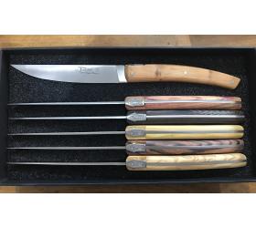 Le Thiers Pirou Table 6 bois différents  - coffret de 6 pièces