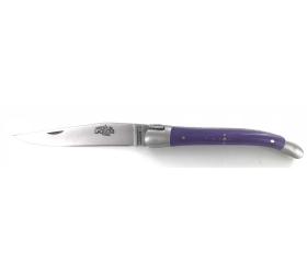 Laguiole 9 cm - 2 mitres - Tissu Compressé Violet