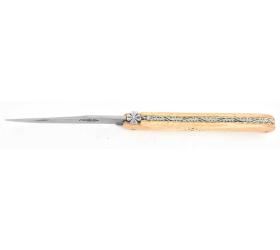Laguiole 12 cm Pagès 1890 - Couteau de la Chance - os de boeuf teinté