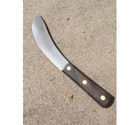 Dépeceur renversé 16 cm - pour chasseur  - Plate Semelle - Inox - Bois Noir IDEP