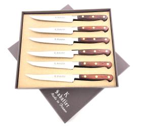 Coffret de 6 Steaks 13 cm à dents - manche stamina