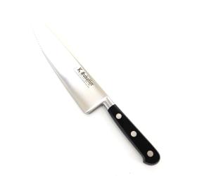 Cuisine 25 cm - lame DENTEE en pointe  - Acier Carbone