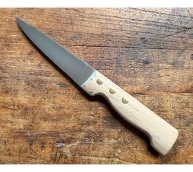 SAIGNER 14 cm - CARBONE - Manche bois blanc Ref. 463