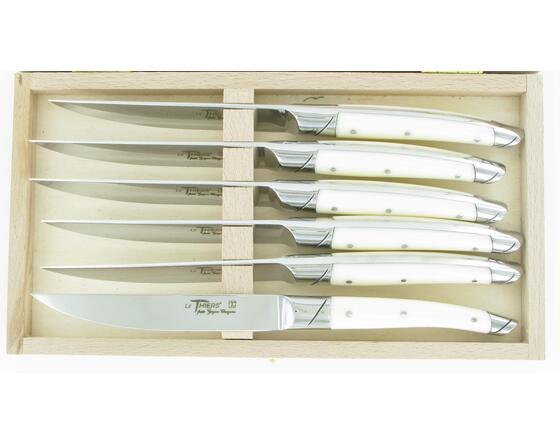 sabatier Le Thiers Table Acrylique Blanc - coffret de 6 pièces Goyon Chazeau - Thiers - 25153a