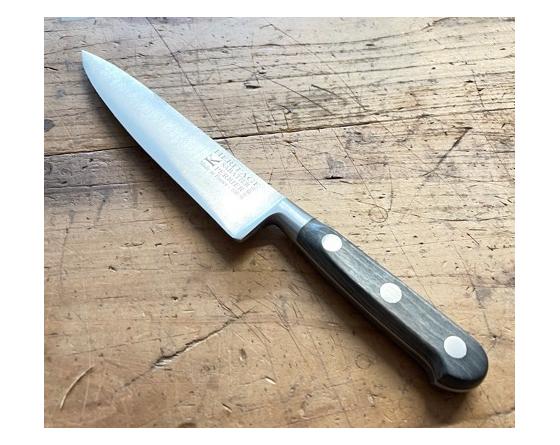 Cuisine 15 cm - Bois noir - rivets inox