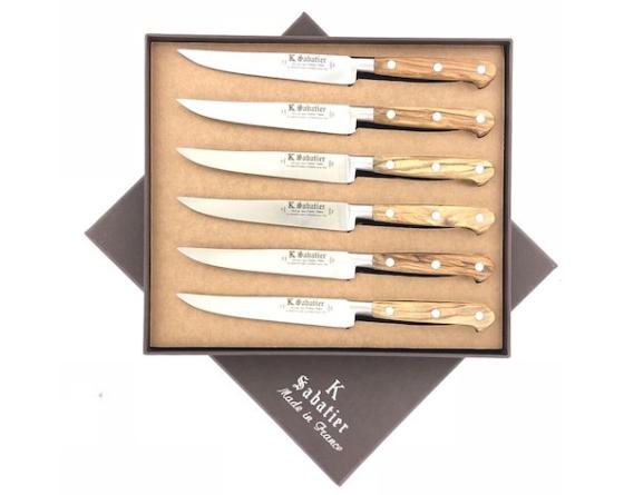 Coffret bois 6 couteaux steak 10 cm Stamina