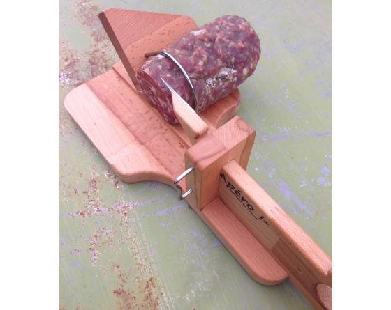 Guillotine à saucisson SO APERO bois non traité lame acier inox