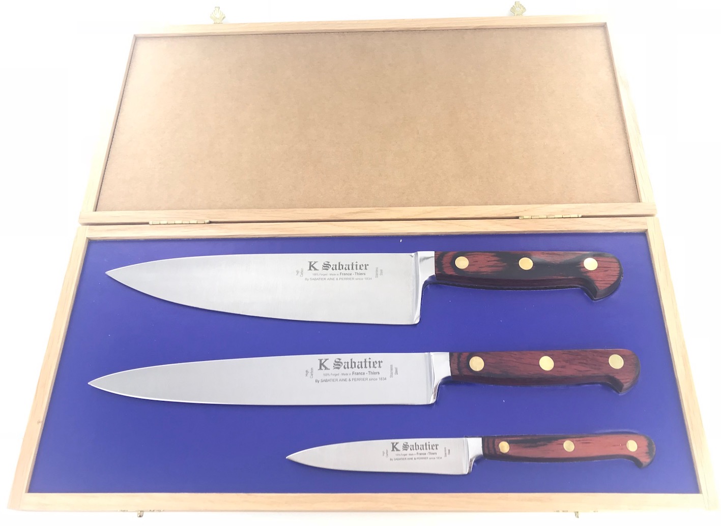 K SABATIER - Cuisine 15 Cm Gamme Vintage Au Carbone - Acier Carbone - Manche Noir - 100% Forge - Entièrement Fabrique En France