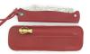 Douk Douk 200 Inox - Manche Acier Couleur ROUGE - GAINE CUIR 4