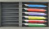 Laguiole moderne 6 Acryl Couleurs - coffret de 6 pièces