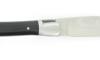 Laguiole 12 cm - Manche Blanc et Noir - Ressort guilloché - 1 mitre 2
