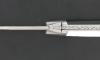 Laguiole 12 cm - Manche Blanc et Noir - Ressort guilloché - 1 mitre 3