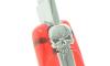 Laguiole 11 cm - manche Acrylique Rouge - tête de mort 6