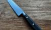 Cuisine 13 cm  Carbone Manche bois noir Rivets Rosette -  Ref 335