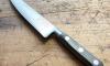 Cuisine 15 cm - Bois noir - rivets inox