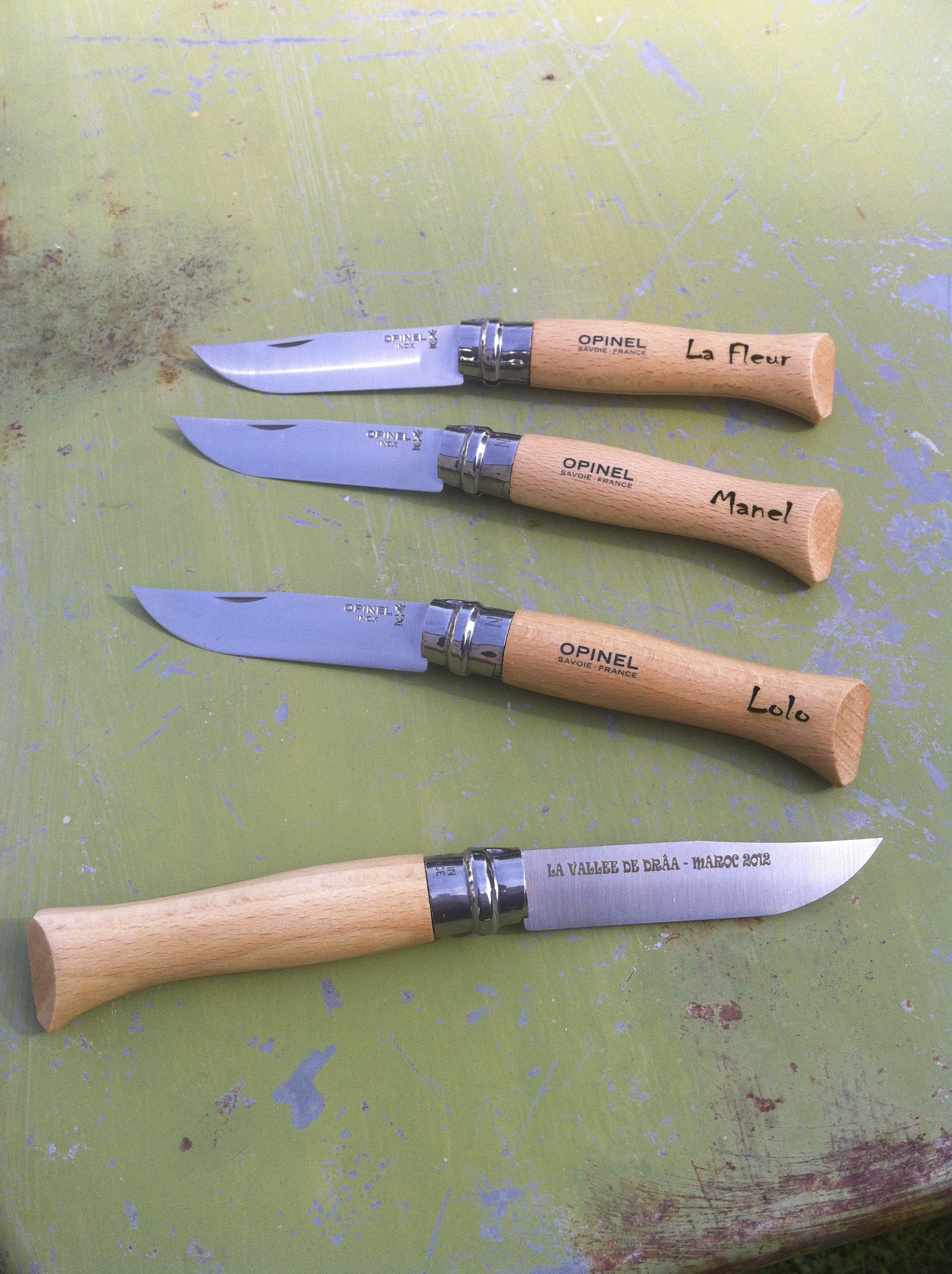 personnalisation couteau opinel